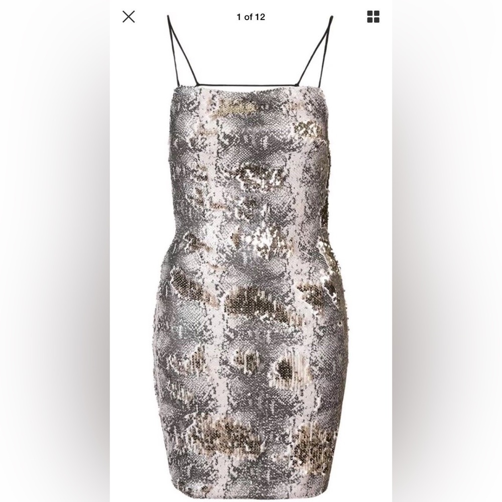 Topshop snake sequin mini dress - US 4